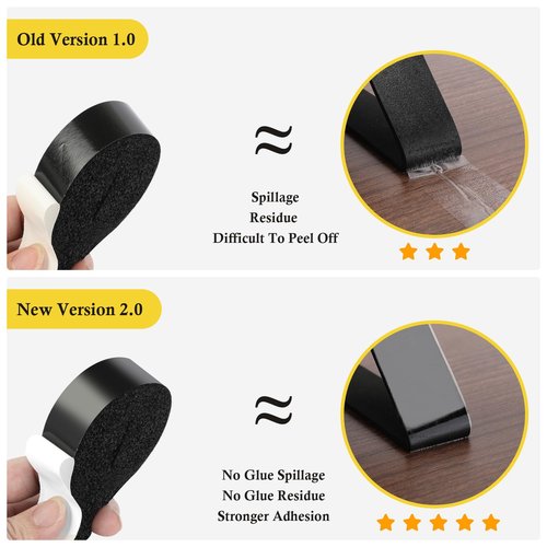 fowong Air Conditioner Window Seal 1 Inch X 1 Inch, Thick AC Weather Stripping High Resilience Foam Sealing Tape Adhesive AC Window Seal Kit 6.5ft Long (6.5ft x 2 Rolls, Black)