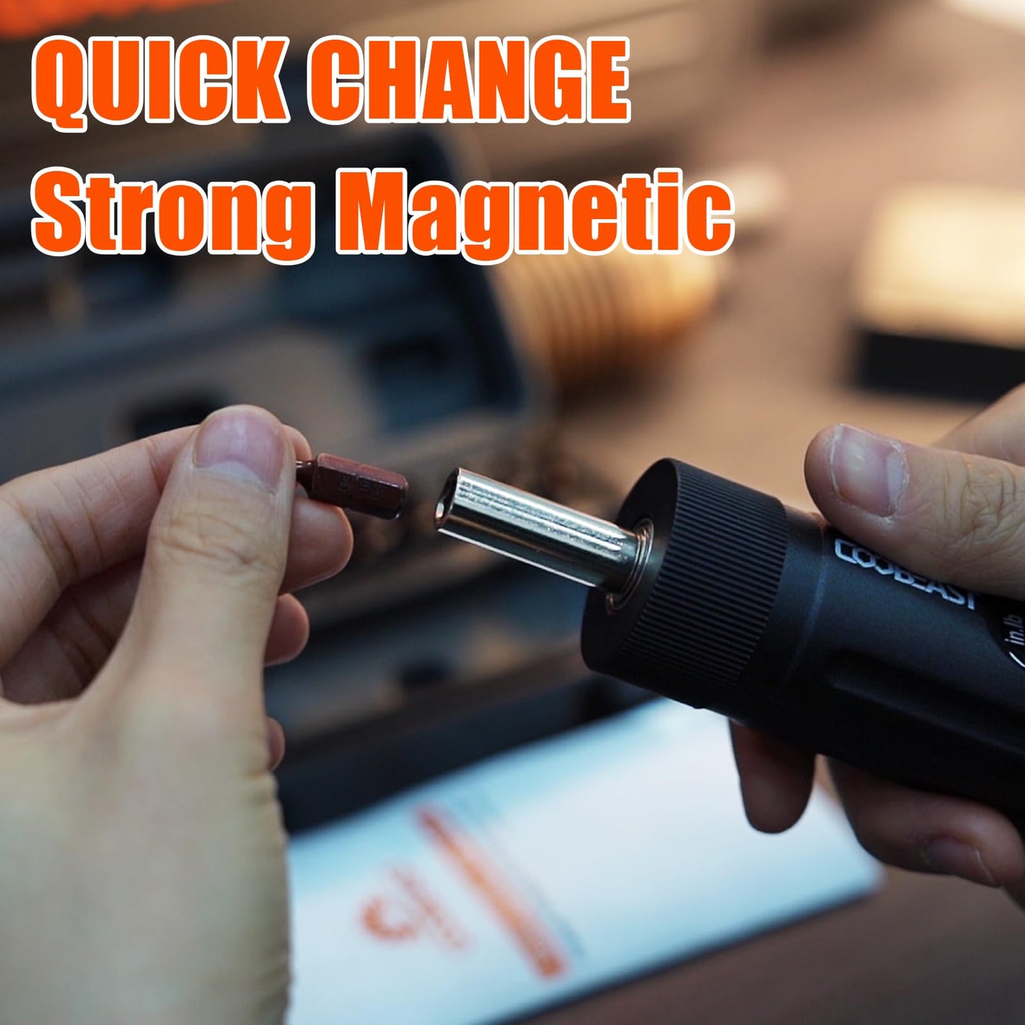 coobeast 49 Pcs Torque Screwdriver 10-70 Inch Pound Torque Screwdriver Set with S2 Bits & Sockets, 1/4” Drive Torque Wrench Screwdriver Set for Maintenance, Tools, Bike Repairing and Mounting