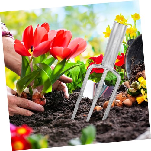 Toddmomy Multi-Purpose 3 Prong Gardening Fork Professional Puller Compact Iron Fork for Fishing and Gardening