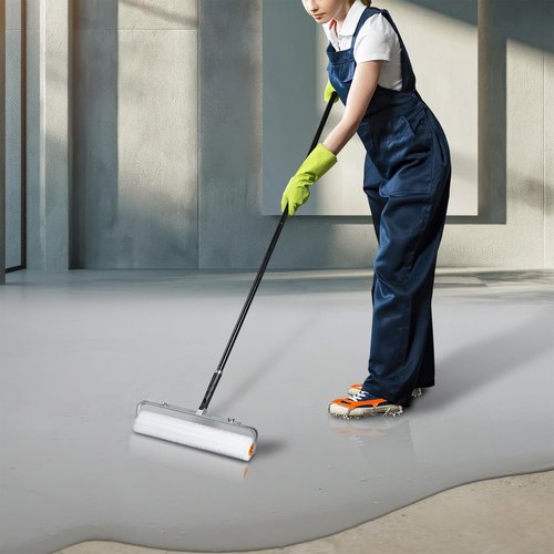 18 Inch Self Leveling Concrete Spiked Roller: HexDorn 13/20/31mm Spiked Roller for Epoxy Floor, Screeding Compound Cement Concrete Paint, Bubble Remover (20mm)