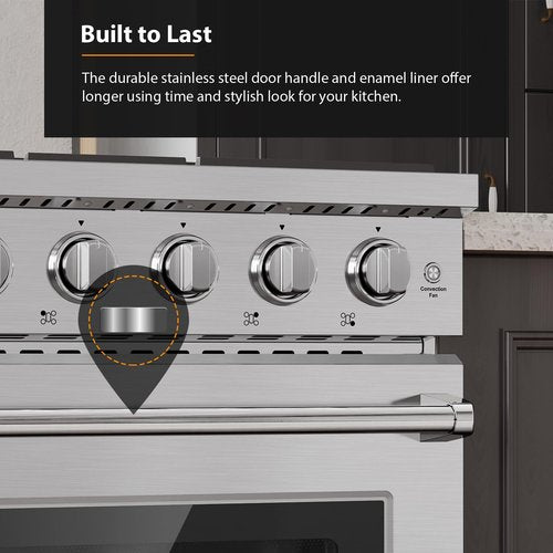 Empava Gas Range,True Convection Oven 4.55 Cu. Ft, 5 Deep Recessed Burners Cooktop, Heavy Duty Continuous Grates in Stainless Steel with Storage Drawer, Freestanding & Slide-in,30 Inch