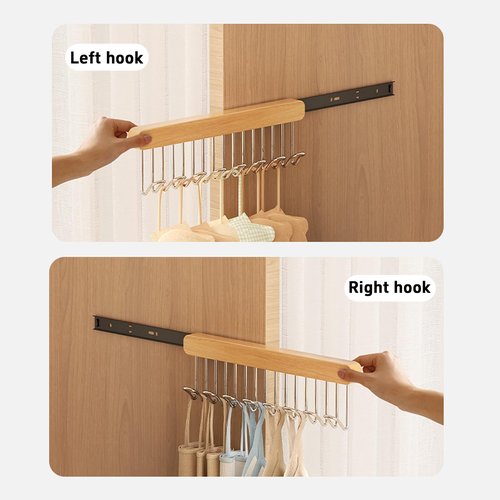 2 pack 12 inch valet rods for closets,pull out closet rod pants rack for closet and bra hanger pull out valet rod closet belt rack for closet,slide out closet hanging rod