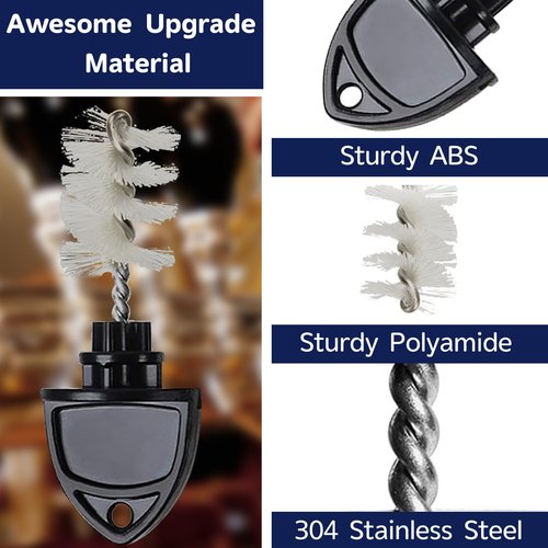 Cirwurie 10pcs Beer Tap Plug Brush +10pcs Tap Covers, 20 Pack Beer Faucet Brush and Rubber Tap Soothers for Draft Beer Faucet Cap Keg Cleaning Kit