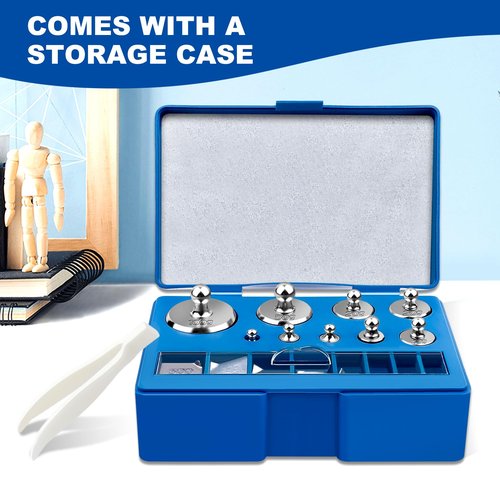 UCEC Calibration Weights for Digital Scale, 10mg - 100g Gram Weights Kit, Precision Stainless Steel Balance Scale Calibration Weight Set with Tweezers for Lab Educational Science