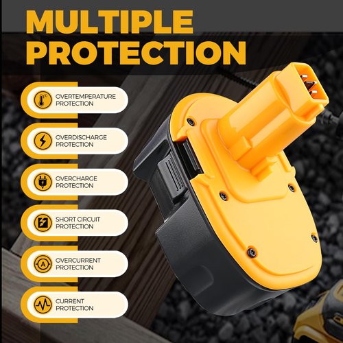 DC9091 4.8Ah Ni-Mh Replacement for Dewalt 14.4V Battery Compatible with Dewalt Battery DW9091 DW9094 DE9091 DE9092 DE9038