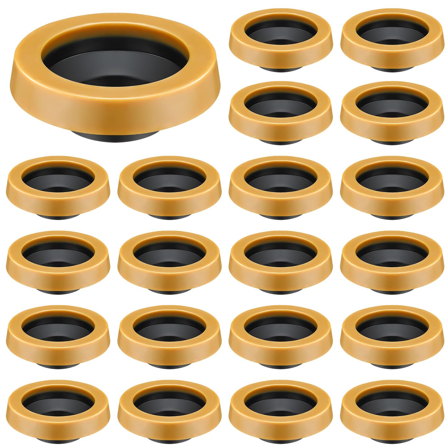 Marsui 20 Pack Toilet Wax Ring Thick Toilet Bowl Wax Ring Gasket for 3-inch/4-inch Waste Line - Gas, Odor and Watertight Seal