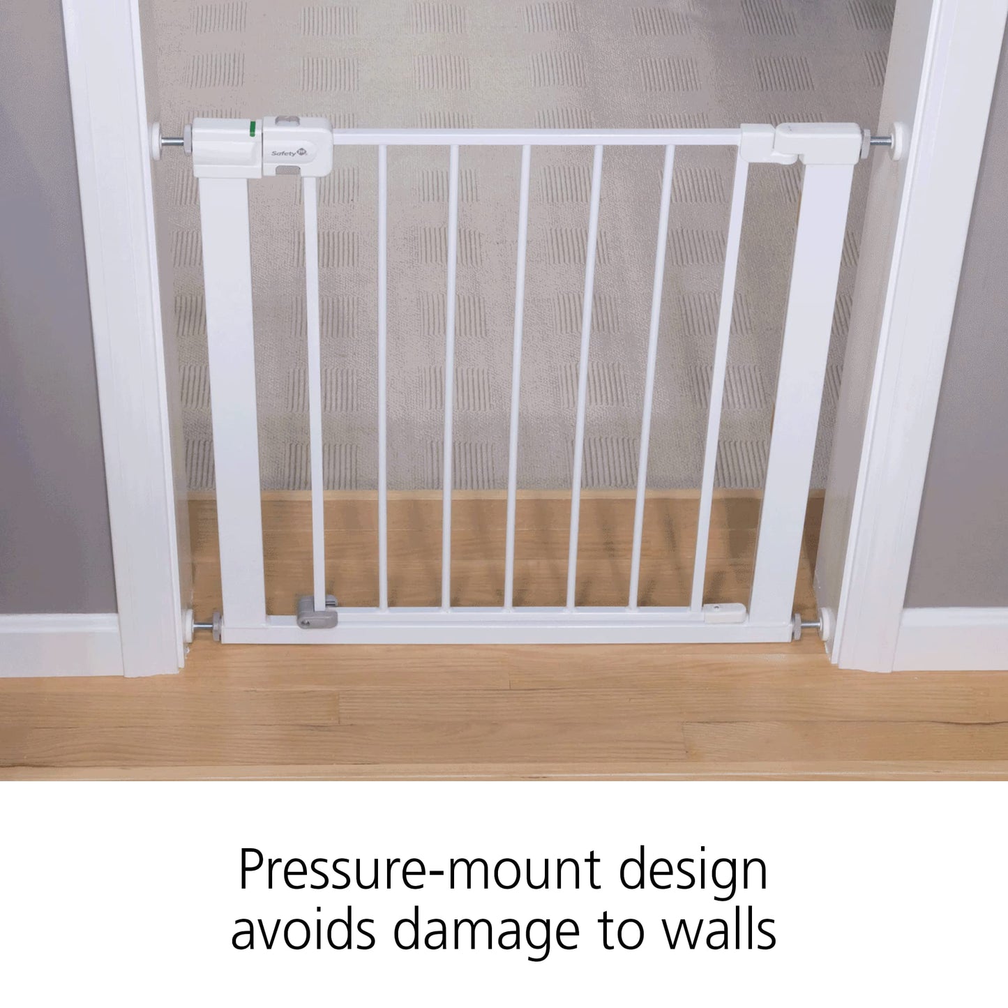 Safety 1st Easy Install Walk Thru Baby Gate for Doorways, Gate With Door, Dog Gates, Fits 29"-38", Easy Install 28" Tall, White