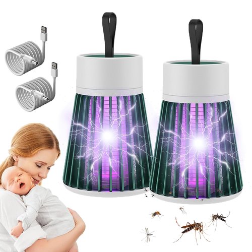 2025 Upgrade Pro Portable Cordless Outdoor Camping Lamp, Mute and USB Charing with Lighting, Ultra Long Battery Life, for Indoor, Garden, Camping, Picnic (Green*2pc)