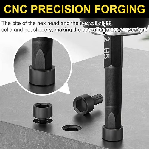 Hex Head Allen Wrench Drill Bit Set (10pc Metric & 10pc SAE), PTSLKHN Allen Wrench Drill Bits, Upgraded 1/4" Quick Release Shank Magnetic Hex Bit Set - Perfect for Ikea Type Furniture