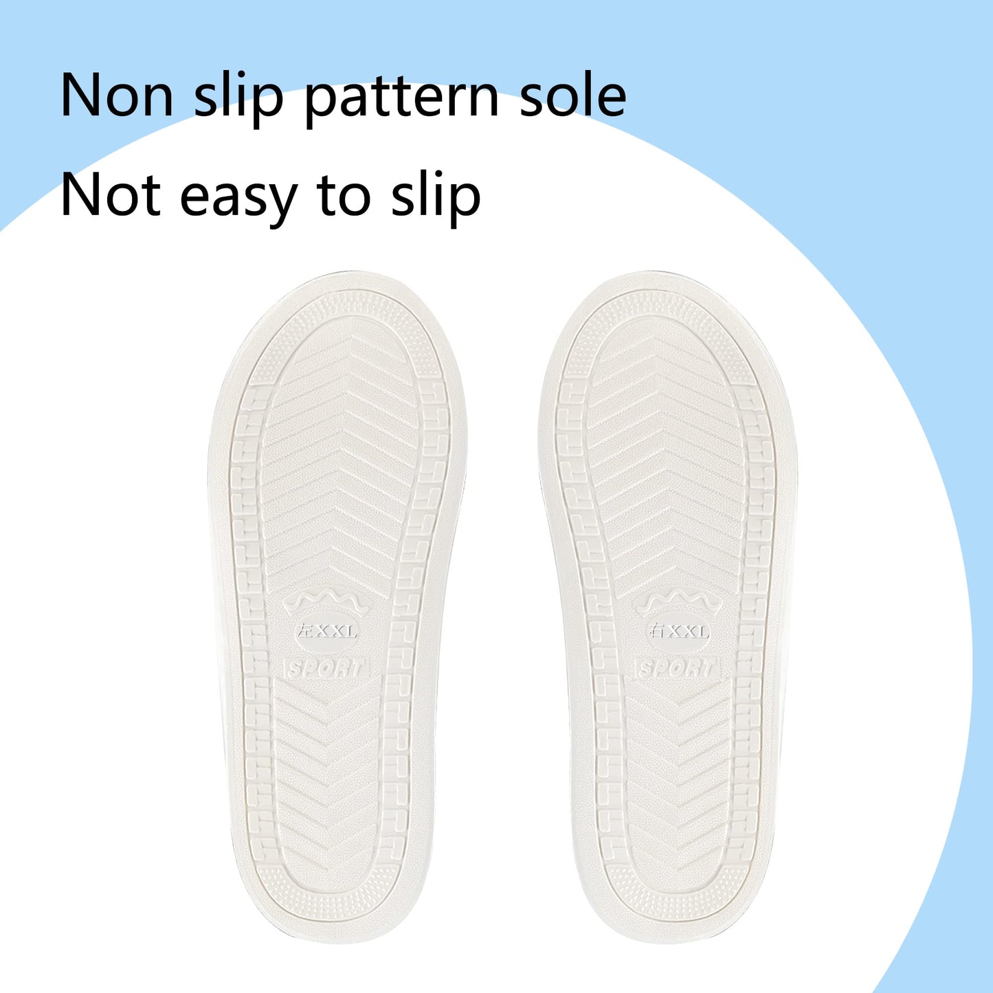 Rain Boot Waterproof Shoes Covers, Sand Control Non-Slip Shoe Cover Galoshes, PVC Rubber Sole Reusable Rain Snow Boots Overshoes for Cycling Outdoor Camping Fishing Garden Travel (XXL, Transparent)