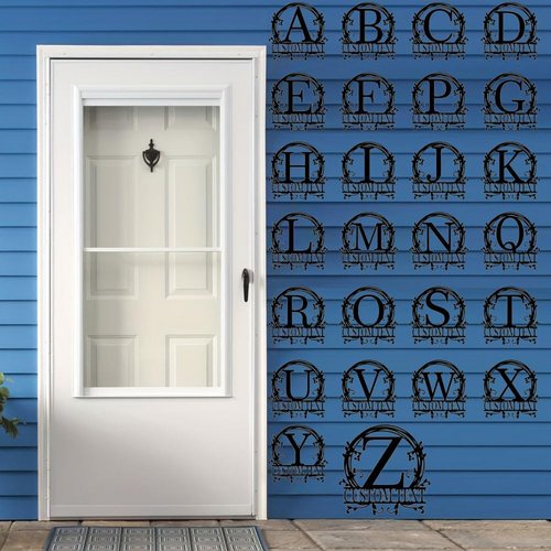 Personalized Metal Wall Art Sign, Custom Metal Name Signs with First Last Name Split Letter Name Sign - Home Decor