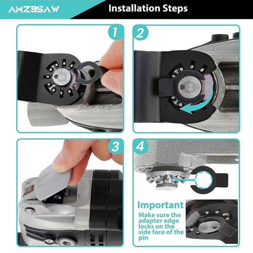 AMZBSAW 30 PCS Oscillating Tool Blades, 6 Types Oscillating Saw Blades for Metal Nails and Wood Plastic, Professional Multi Tool Blades Kits Fit Bosch Dewalt Ryobi Milwaukee