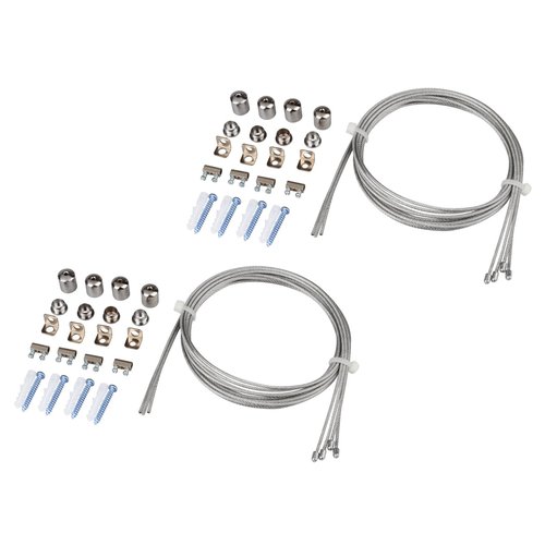 OTTFF 8 Pack Ceiling Light Fixtures Suspension Cables Kit Fitting, Steel Hanging Chains Adjustable Trim Length, 3.2 ft for LED Panel Light Aquarium Lights Pendant Lighting