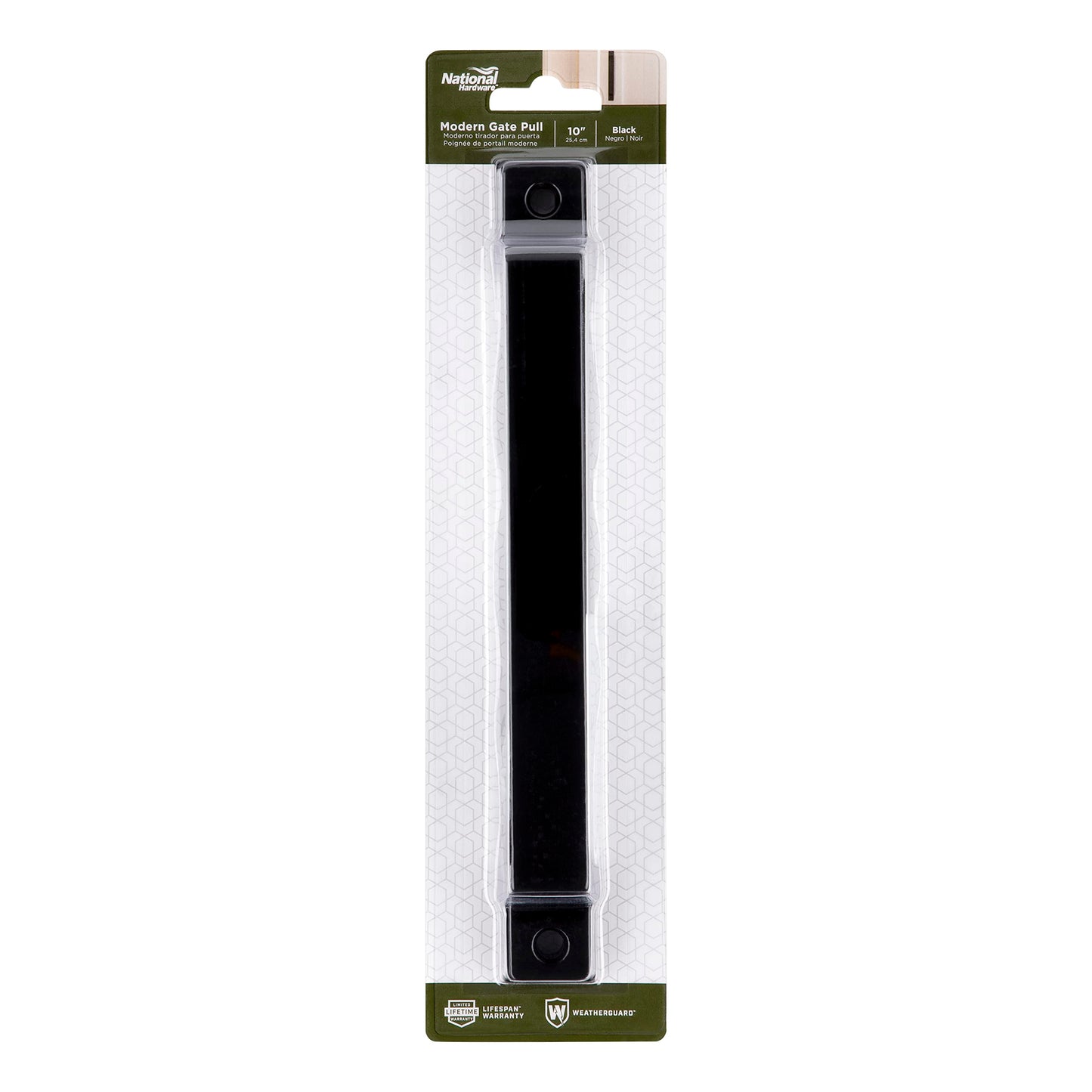 National Hardware N166-022 10-in Modern Black Gate Pull