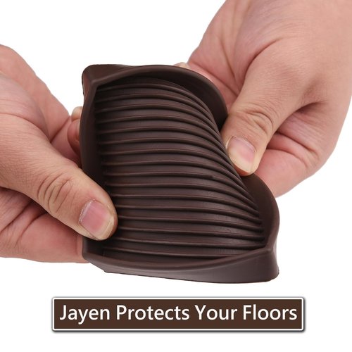 2x2 Square Rubber Furniture Caster Cups, Anti-Sliding Furniture Pads Bed Stopper Floor Protectors with Grip - Protect Any Flooring