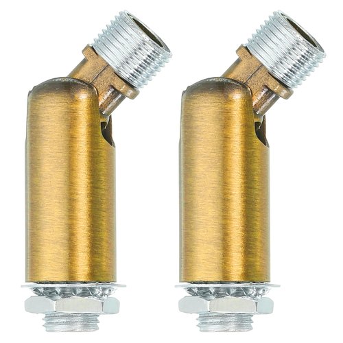 MECCANIXITY 2pcs Sloped Ceiling Adapter, 180 Degree Swivel M10 Fine Thread Sloped Ceiling Light Fixture Adapter for Ceiling Pendant Light Chandelier Track Suspend, Dark Bronze