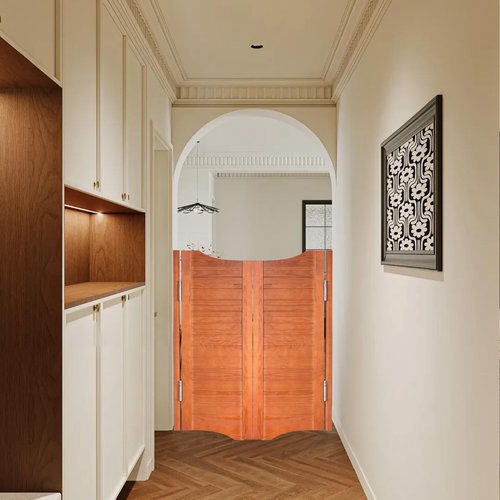 31.5 Inch Solid Wood Swinging Saloon Doors - Rustic Western Style Half Door for Kitchen, Bar, Hallway - with Auto-Close Hinges & Hardware - Interior Partition Door for Bedroom, Porch, Cellar