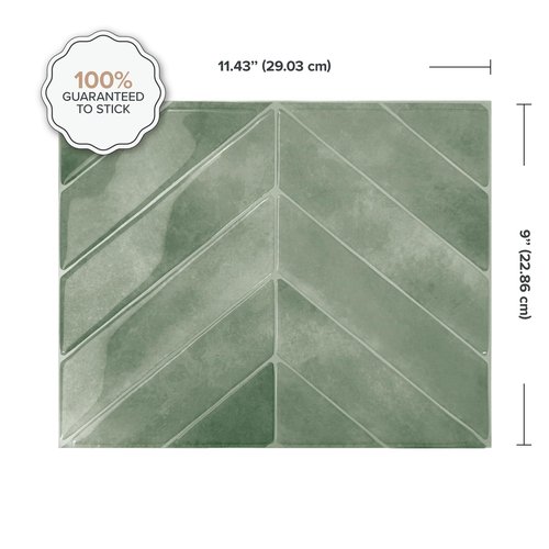 SMART TILES Peel and Stick Backsplash - 5 Sheets of 11.43" x 9" - 3D Adhesive Peel and Stick Tile Backsplash for Kitchen, Bathroom, Wall Tile