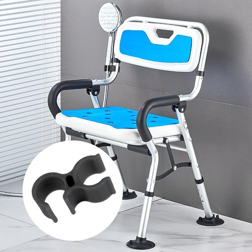 2 Pcs Shower Head Holder for Shower Chair, Shower Bath Chair Tub Transfer Bench Shower Stool, Shower Aids Accessories for Elderly Disabled