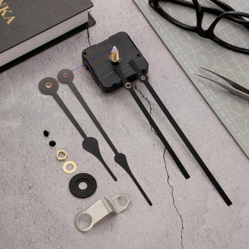 Hicarer Clock Movement Mechanism High Torque Long Shaft Clock Replacement Wall Mechanism Hands Quartzs DIY Repair Parts Motor Replacement with 2 Pairs of Hands