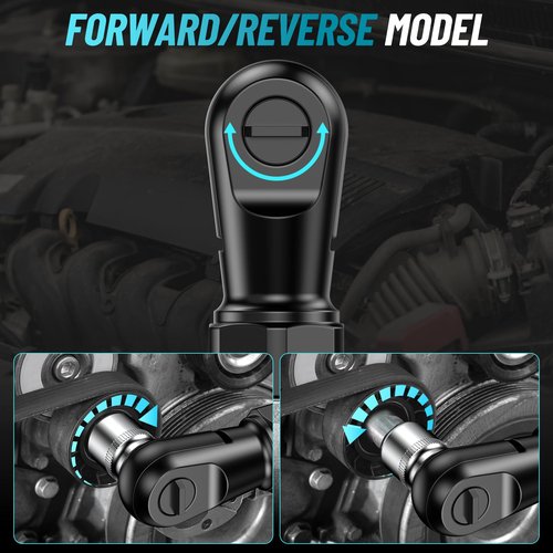 Seesii Cordless Electric Ratchet Wrench 3/8：Brushless Motor, 21V, 66 ft-lbs Torque, 250 RPM, 2x2.0Ah Batteries, 3" Extended Bar, 8 Sockets & Adapters (1/4" & 1/2")"