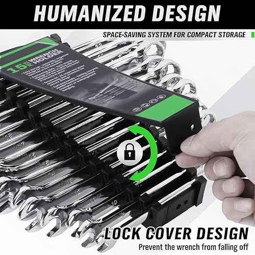 Wrench Holder Set, 30-Piece Wrench Organizers Set with Metric & SAE Wrenches