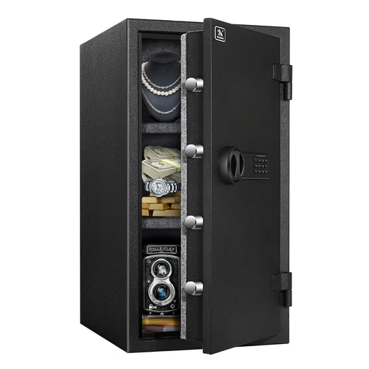 TIGERKING Fireproof Safe,3.47 Cubic Feet Home Safe Box, Large Steel Digital Safes Box with Digital Lock for Home and Office