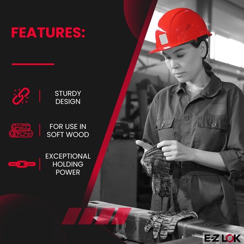 E-Z LOK Knife Threaded Insert for Soft Wood, Zinc Hex-Flush Thread Inserts 10-24 Internal Threads, 0.512" Length Pack of 50