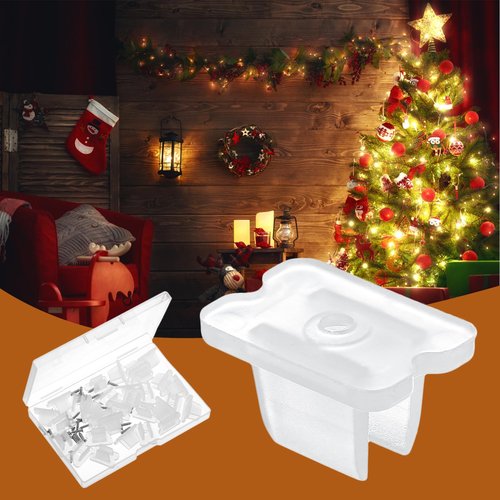 30Pcs Led Light Clips, Waterproof LED Strip Mounting Clips Holder with Screws, LedLightStrip Clip for 5mm to 6mm LEDStrip Lighting