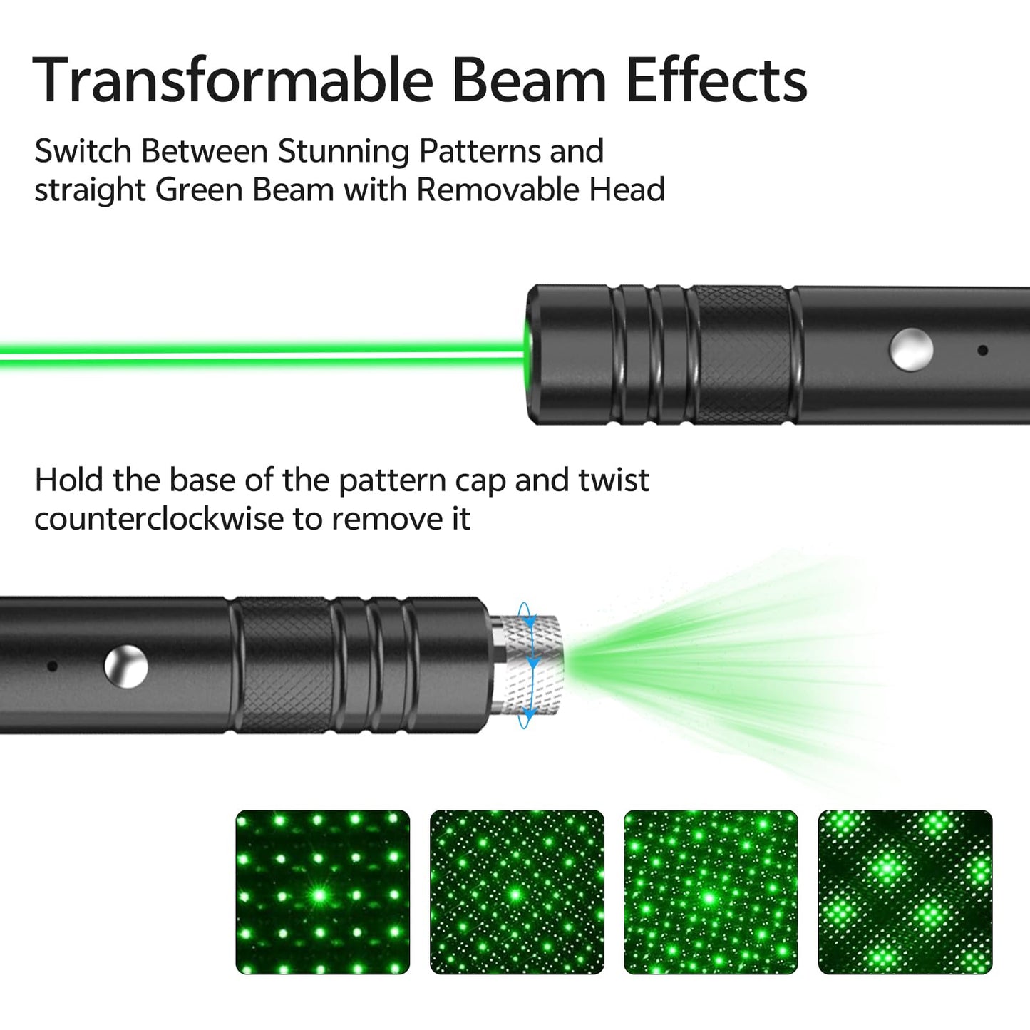 [Professional] Rechargeable Green Line Light Flashlight Long Distance Range for TV/LED/LCD Screens Tactical Flashlights Presentation Office/Classroom/Outdoors/Astronomic/Construction [201] (1)