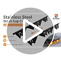 ACPULSE Black Stainless Steel Stove Gap Covers (2 Pack) Adjustable 13.8-27.6 in