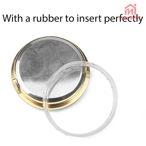 Mini Clock Insert Replacement Face, Fit 35mm (1.38") Hole Diameter, Round Inner Crystal Miniature Clock, Quartz Numeral Movement Metal Gold Tone Bezel Supplies for DIY Repair Craft Easy to Read (1PC)