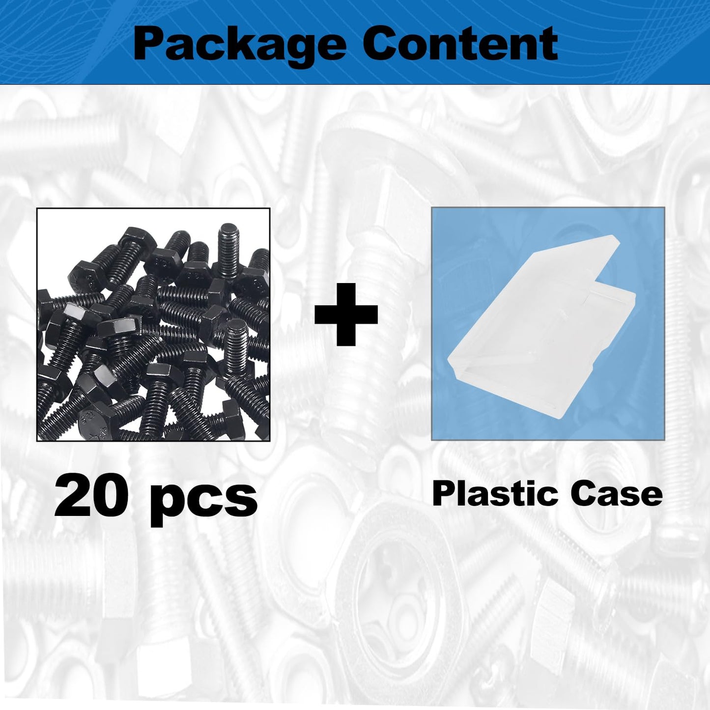 20Pcs M8 Hex Bolts M8x30mm Carbon Steel Grade 12.9 Black Oxide 1.25mm Pitch Fully Threaded Hex Tap Bolts Hexagon Head Screw Machine Bolts Right Hand