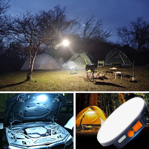 IODOO 10000mAh 4000LM Flashlight Portable LED Camping Lantern Rechargeable Light 30W with Magnet , IPX5 Waterproof Tent Lights Power Failure Emergency