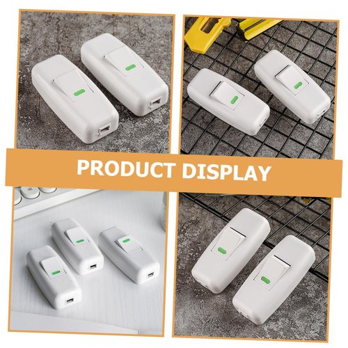 10Pcs Replacement Inline Switch for Table Lamp Convenient Bedside Lamp Control Durable Single Control Circuit Switch for Easy Use for Home Lighting