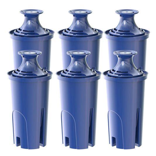 WTFTPRFR Alkaline Water Filter Replacement for Brita® Filter, Pitchers and Dispensers, Classic 35557, OB03, Mavea® 107007, Replacement for Brita® Pitchers Grand, Lake, Capri, Wave and More (6 Pack)