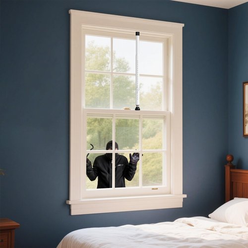 Sliding Door Security Bar, 2 Pack Child Safety Window Locks for Up and Down Windows/Horizontal Sliding Windows, 17-50 inch Adjustable Window Security Bars from Inside for Apartment, Patio