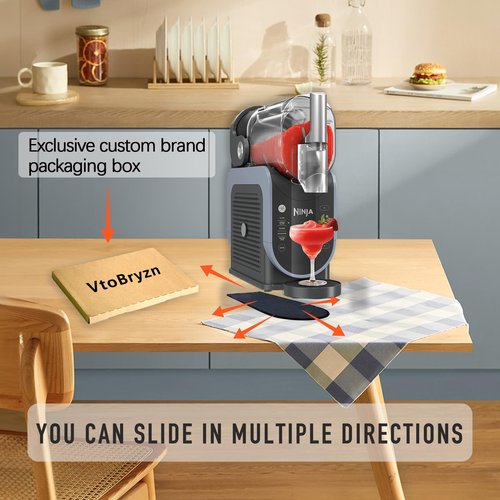 Non-Slip Sliding Pad for Ninja Slushie Machine FS301 & FS300 - Silicone Countertop Protector Mat, Quick-Glide Accessory, Compatible with Frozen Drink & Ice Cream Makers