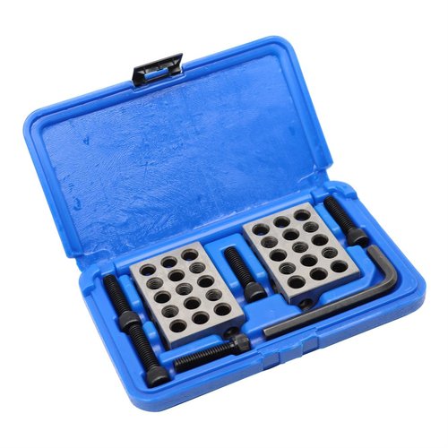 Jecoupoon 123 Blocks Matched Pair 23 Holes .0002 Precision Ground Machinist Set Up Blocks HRC 55-62 (1-2-3" Blocks 0.0001" Set)