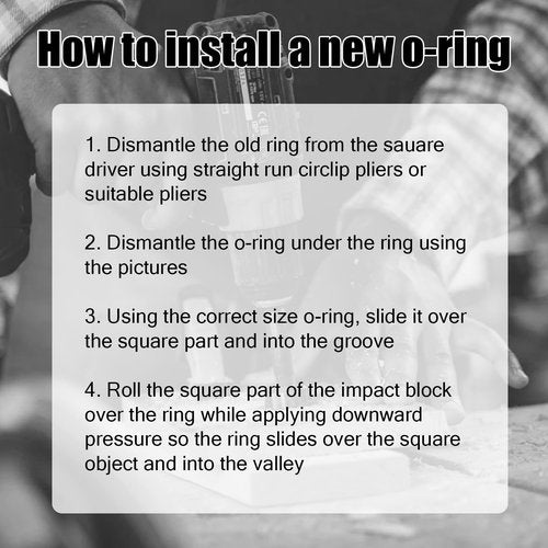 6 Sets 3/8" & 6 Sets 1/2" Impact Retaining Clip Friction Rings with O-Ring, with Retainer Ring and Anvil Installation Tool for Electric & Pneumatic Impact Wrench(Black)