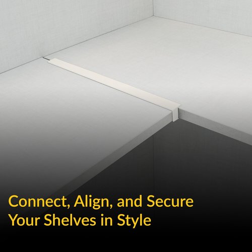 Brixwell QILD-007 H Channel Shelf Connector White Finish