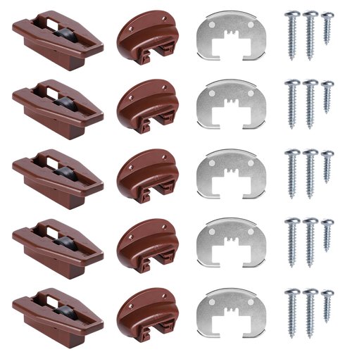for Kenlin Rite-Trak II Drawer Slides Replacement 5 Sets of Rite Track 2 Drawer Repair Parts for Dresser and Nightstand Drawers - 168 Track Guides (5)