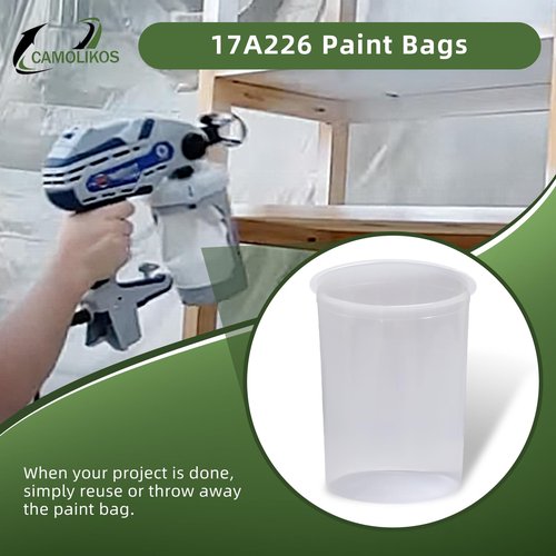 17A226 Paint Bags Compatible with Graco,17A226 for FlexLiner 32 oz (Clear 5PC)