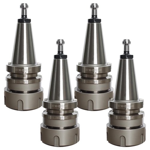 BT30-ER32-60 Tool Handle Balance Cylinder Clamp Chuck G2.5/30000RPM Lathe Fixture With Pull Screw Suitable for CNC Machining Center Engraving Machine Milling Lathe Tool Lathe Fixture (4PCS)