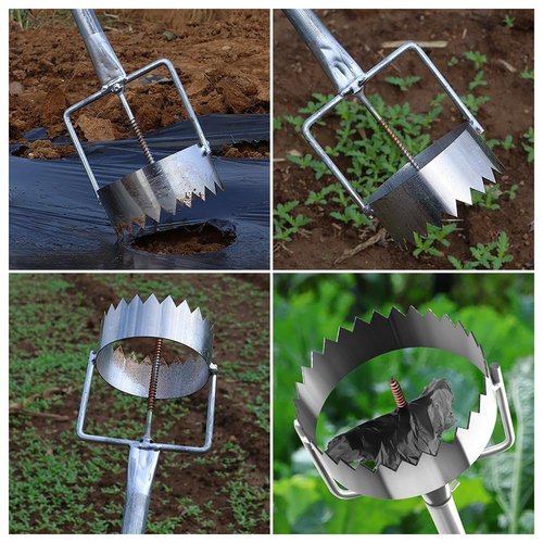 Long Handle Bulb Planter Tool,Stand Up Handled Bulb Planter,Bulb Planter Sod Remover Multipurpose,Gardening Bulb Transplanter,Plugger Digging Holes for Greenhouse Garden Lawn