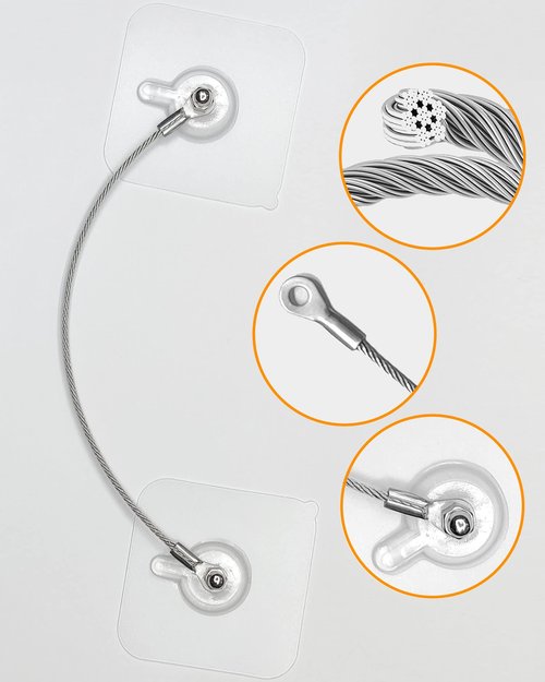 10 Pack, 12 inches Furniture Anchors Kit for Baby Proofing, Adhesive TV Safety Straps Use to Prevent Falling and Anti Tip, No Drill Dresser Or Cabinet to Wall Anchors (xicveiuz)
