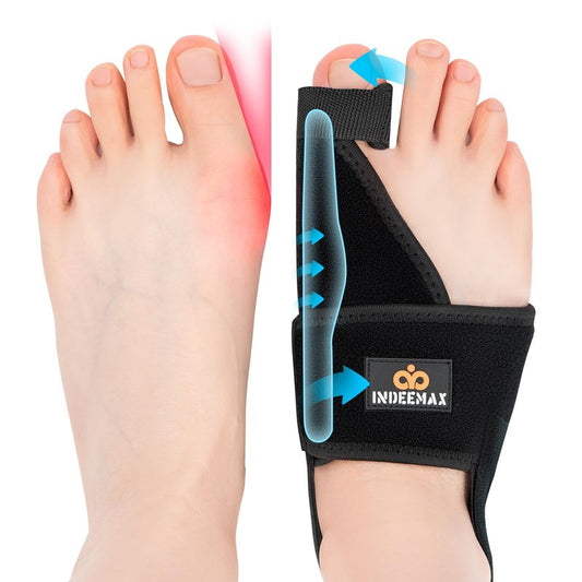 INDEEMAX Bunion Corrector for Women Men Big Toe 2Pack, Orthopedic Bunion Splint for Hallux Valgus Pain Relief, Adjustable Day/Night Support, Comfortable Hammer Toe Straightener