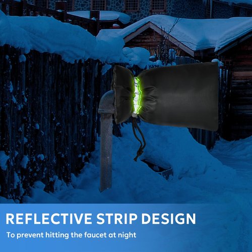 MIXC Outdoor Faucet Cover for Winter - 4 Packs 7.09''W x 10.24''H Water Socks Freeze Protection Pipe Insulation Reusable Waterproof Insulated Spigot Backflow Cover