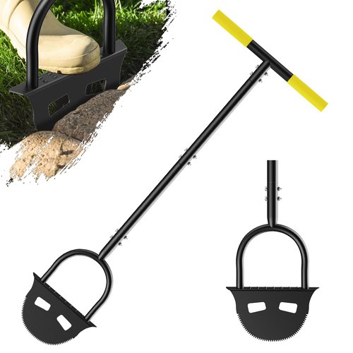 Luvenia Edger Lawn Tool,43" Edger Chopper with T-Handle Non-Slip Wide Footrests,Manual Garden Edger for Trimming Sidewalk, Tidy Driveway, Pruning Flowers Bed, Yard Work