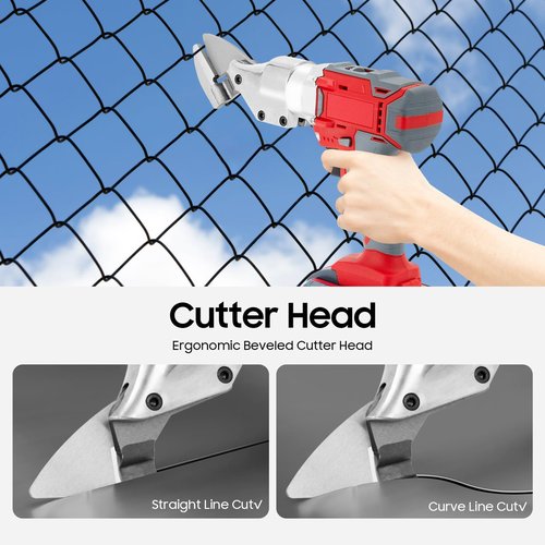 21V Sheet Metal Cutter Scissor Electric Metal Shear Heavy Duty Tin Snips Cutting Tool Cordless Drill Attachment for Cutting Iron Stainless Cardboard Aluminum